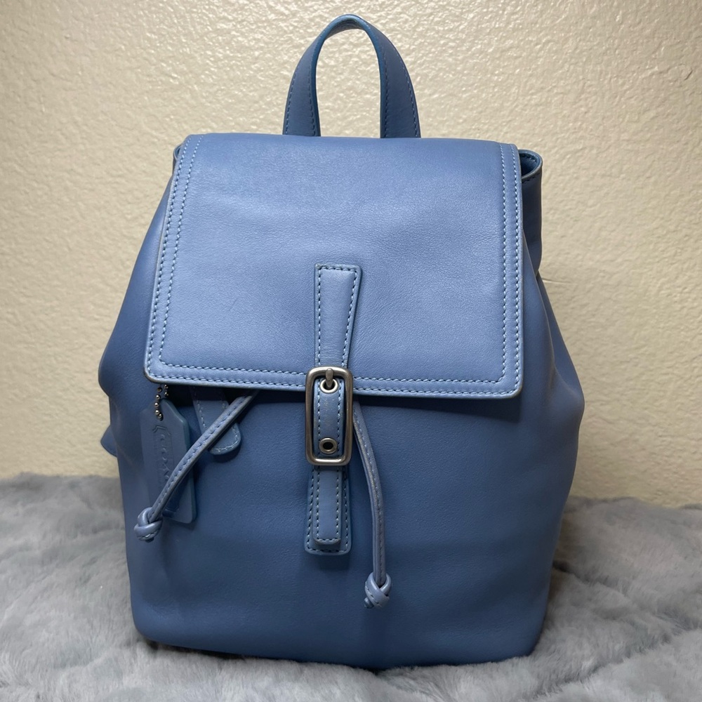 Coach Legacy Leather Mini Backpack #9858 - Blue
